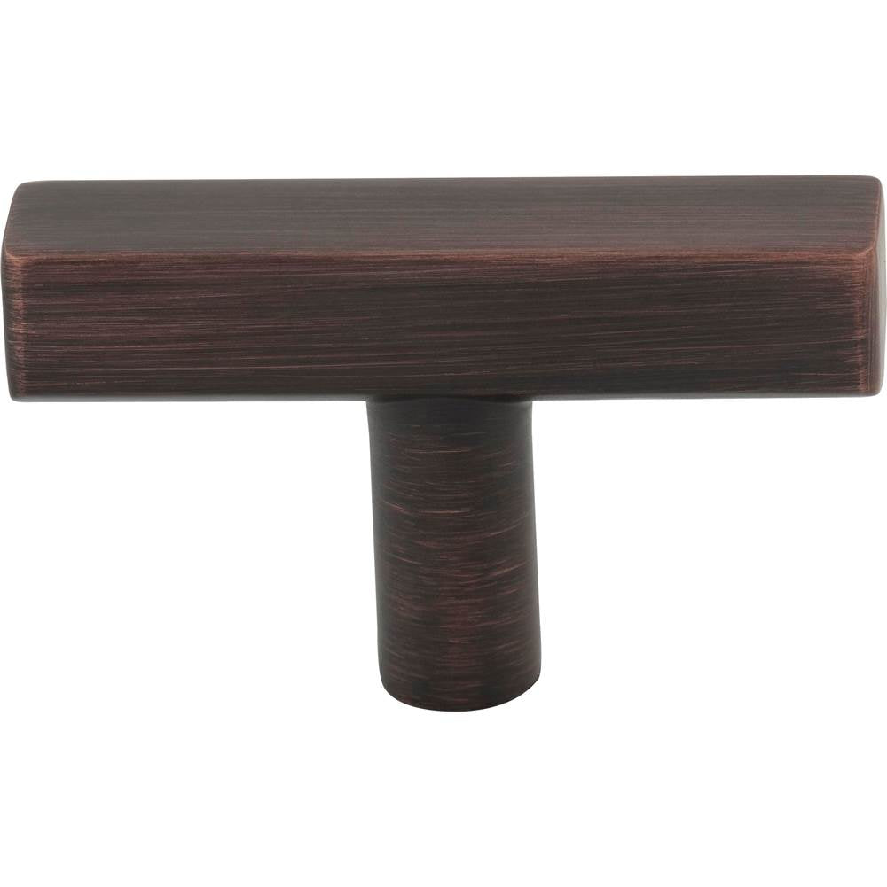 2'' Brushed Oil Rubbed Bronze Dominique Cabinet ''T'' Knob