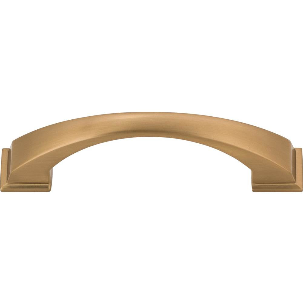 96 mm Center-to-Center Brushed Gold Arched Roman Cabinet Pull