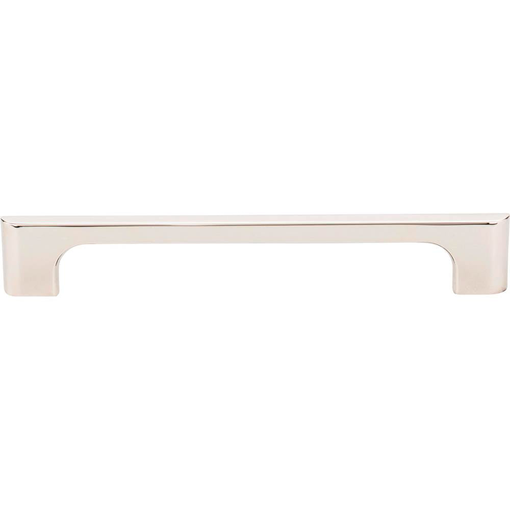 160 mm Center-to-Center Polished Nickel Asymmetrical Leyton Cabinet Pull