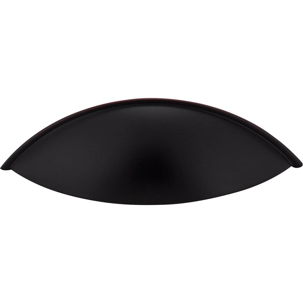 96 mm Center-to-Center Matte Black Bordeaux Cabinet Cup Pull