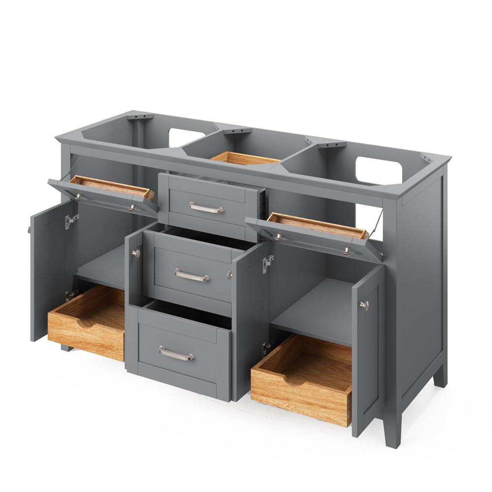 60'' Chocolate Chatham Vanity, double bowl