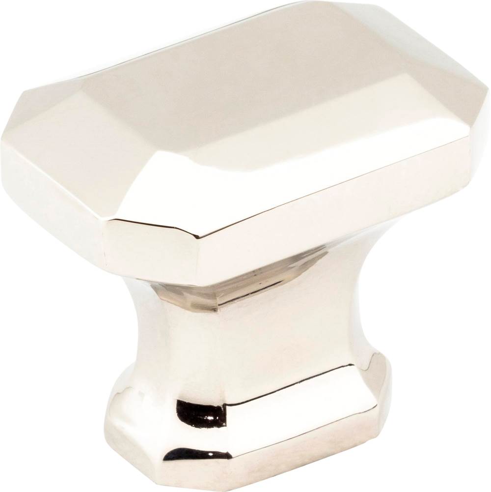 Jeffrey Alexander - 1-1/4'' Overall Length Polished Nickel Emerald Ella Cabinet Knob - Polished Nickel