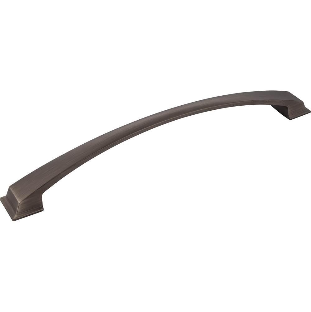 Jeffrey Alexander - 12'' Center-to-Center Brushed Pewter Arched Roman Appliance Handle - Brushed Pewter