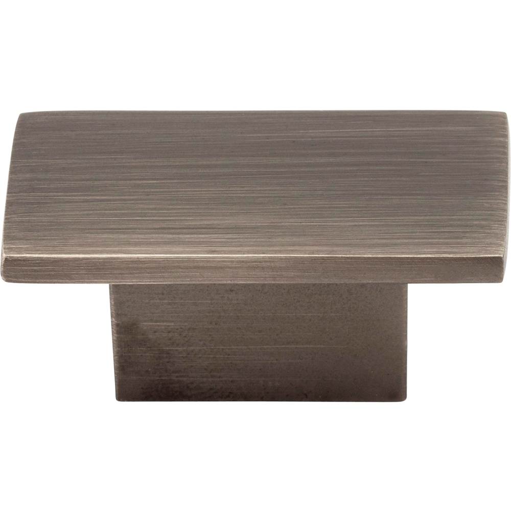 1-9/16'' Overall Length Brushed Pewter Rectangle Mirada Cabinet Knob