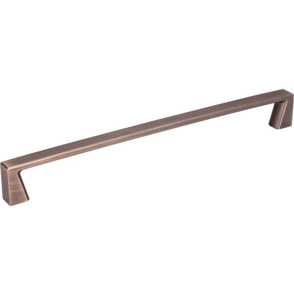 Jeffrey Alexander - 224 mm Center-to-Center Brushed Pewter Square Boswell Cabinet Pull - Brushed Pewter