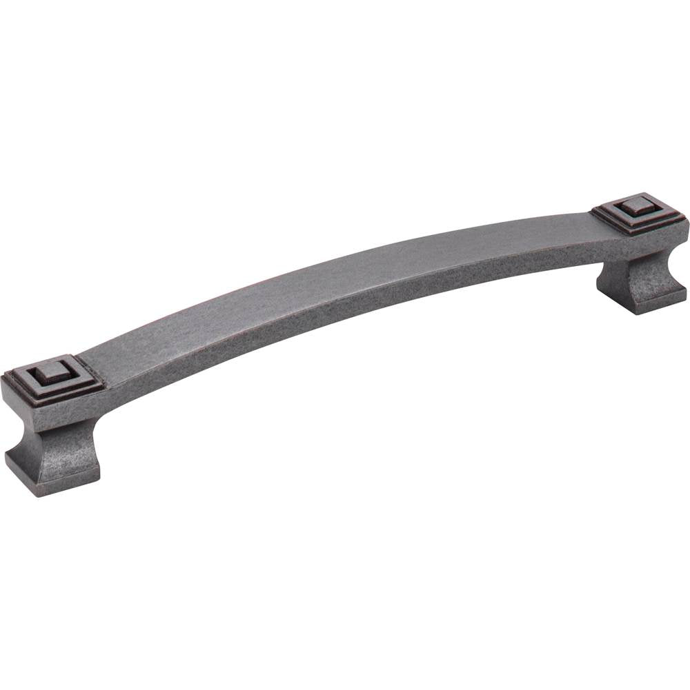 Jeffrey Alexander - 160 mm Center-to-Center Gun Metal Square Delmar Cabinet Pull - Gun Metal