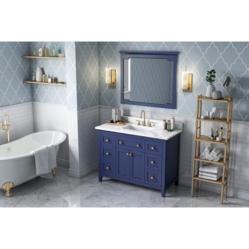 48'' Hale Blue Chatham Vanity, Calacatta Vienna Quartz Vanity Top, undermount rectangle bowl