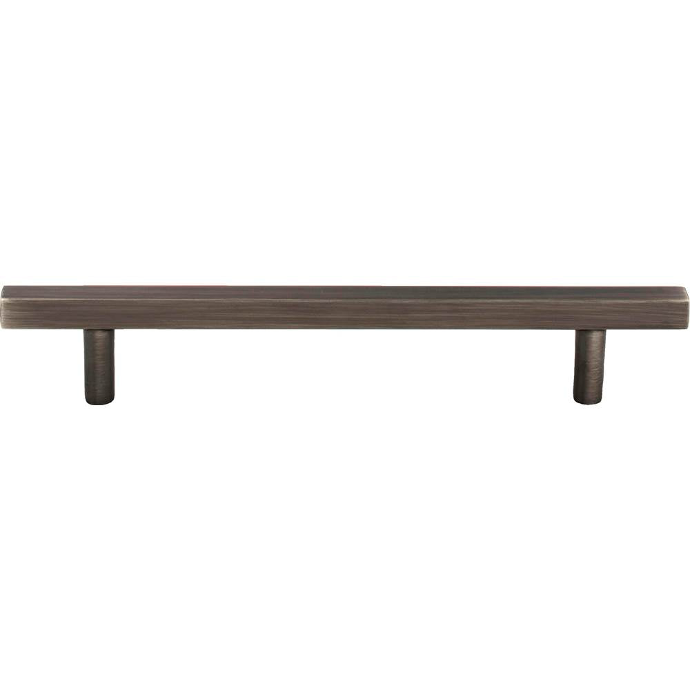128 mm Center-to-Center Brushed Pewter Square Dominique Cabinet Bar Pull
