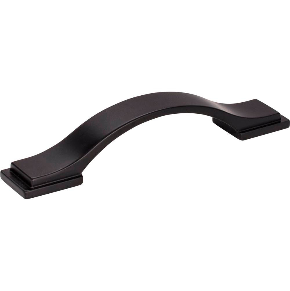 Jeffrey Alexander - 96 mm Center-to-Center Matte Black Strap Mirada Cabinet Pull - Matte Black