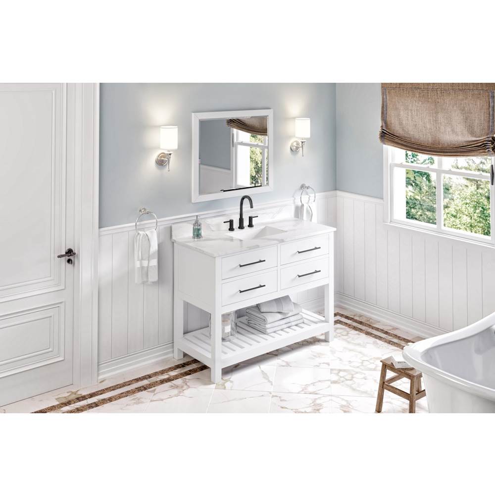 48'' Hale Blue Wavecrest Vanity, Calacatta Vienna Quartz Vanity Top, undermount rectangle bowl