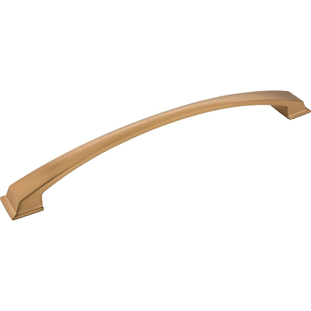 Jeffrey Alexander - 12'' Center-to-Center Satin Bronze Arched Roman Appliance Handle - Satin Bronze