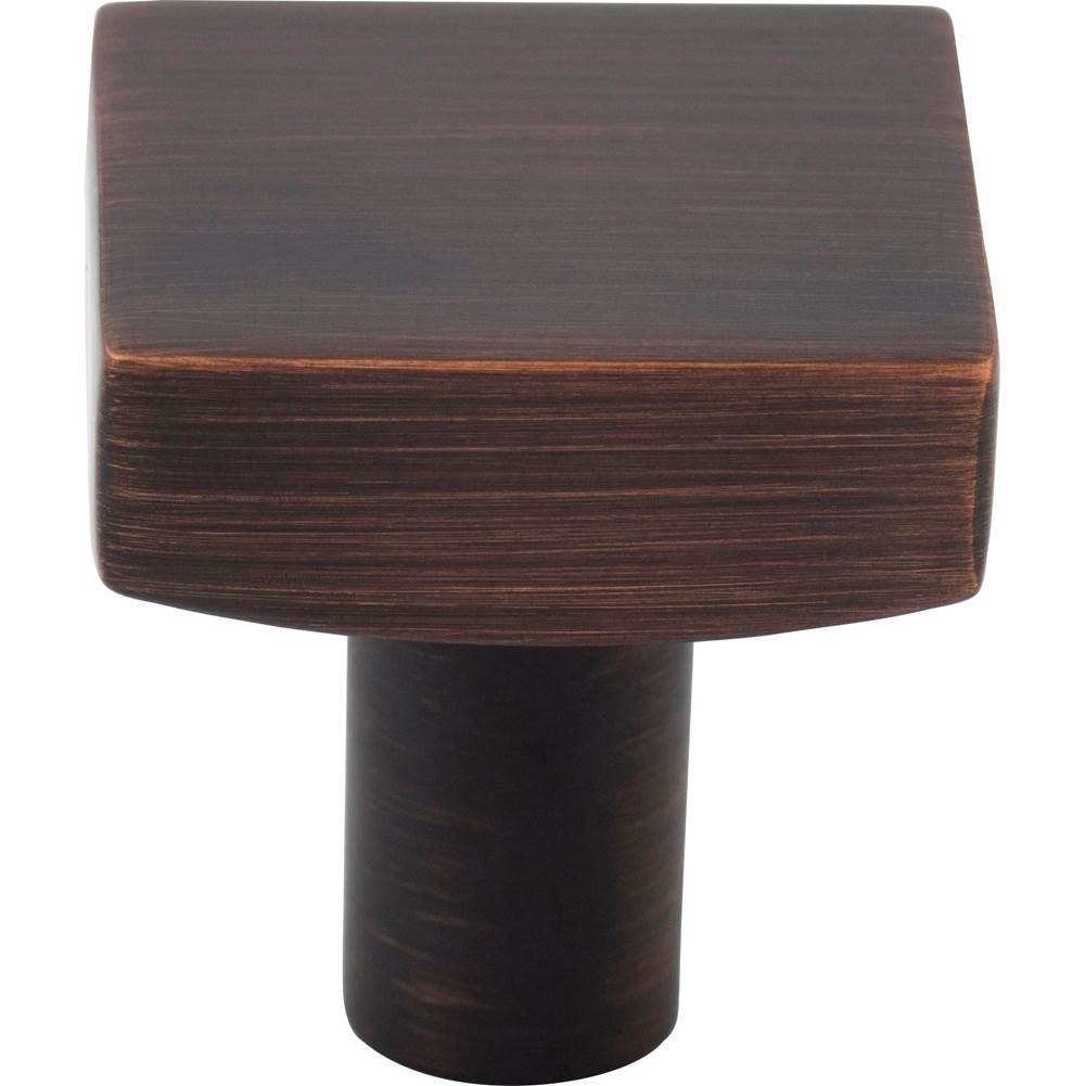 1-1/8'' Overall Length Brushed Oil Rubbed Bronze Square Dominique Cabinet Knob