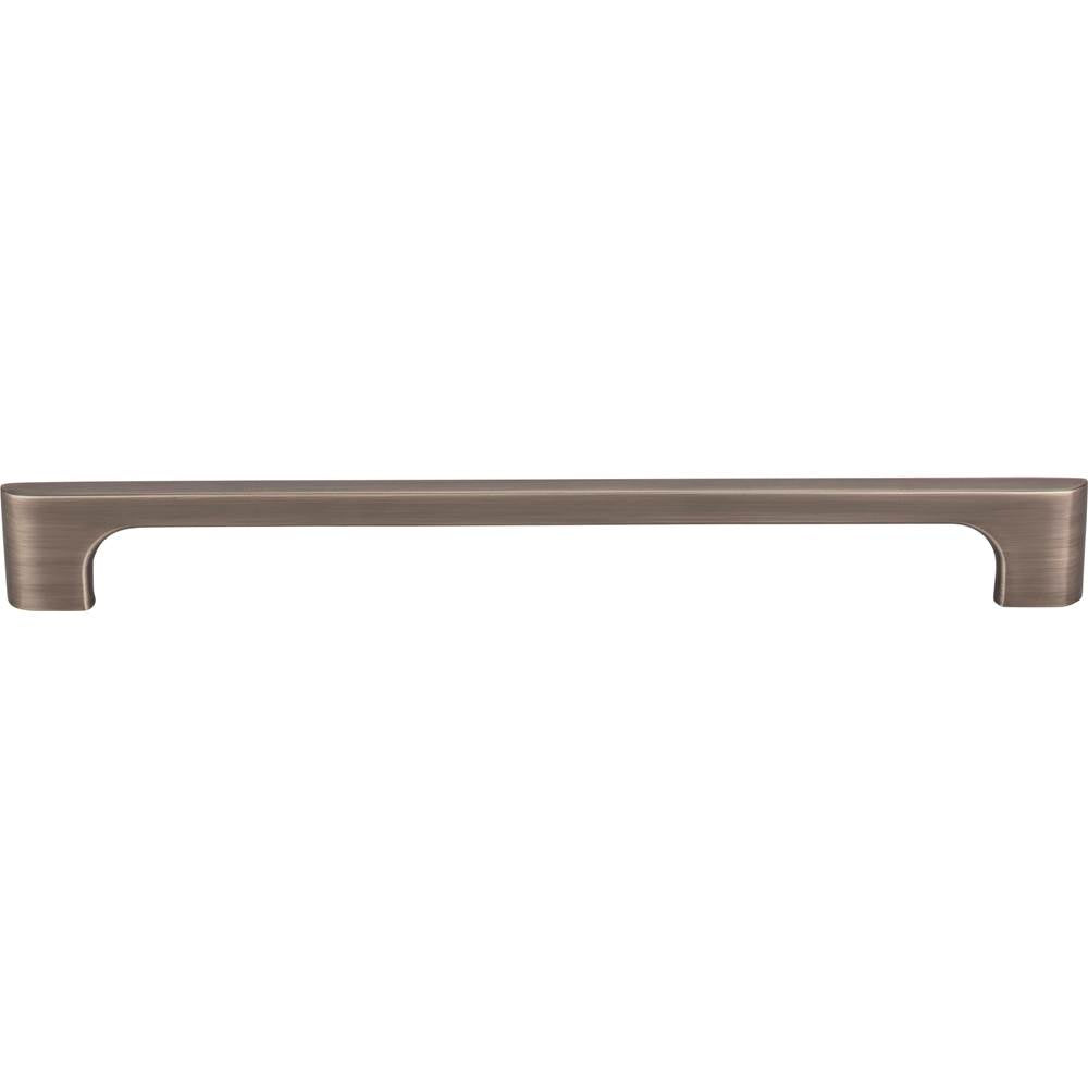 224 mm Center-to-Center Brushed Pewter Asymmetrical Leyton Cabinet Pull