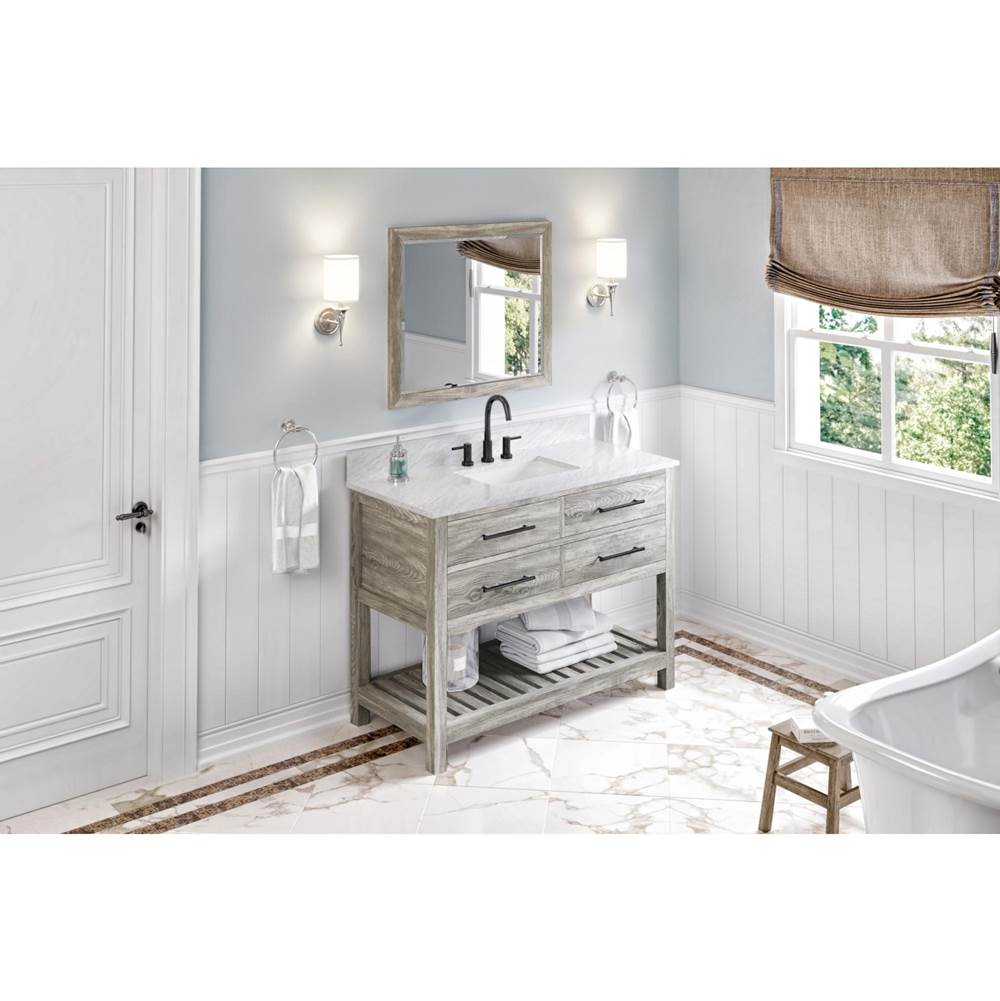 Jeffrey Alexander - 48'' Weathered Grey Wavecrest Vanity - Weathered Grey