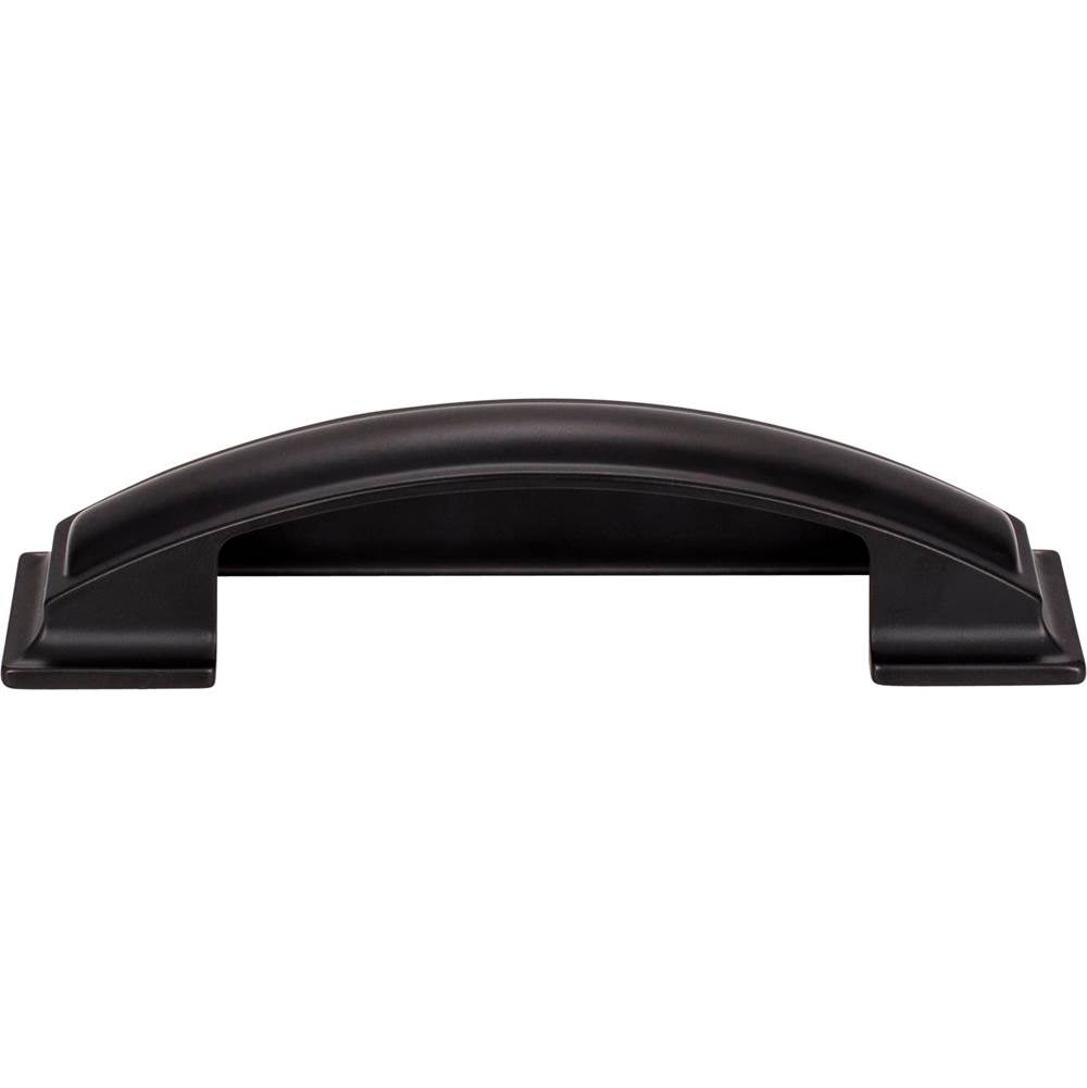 96 mm Center-to-Center Matte Black Square Annadale Cabinet Cup Pull
