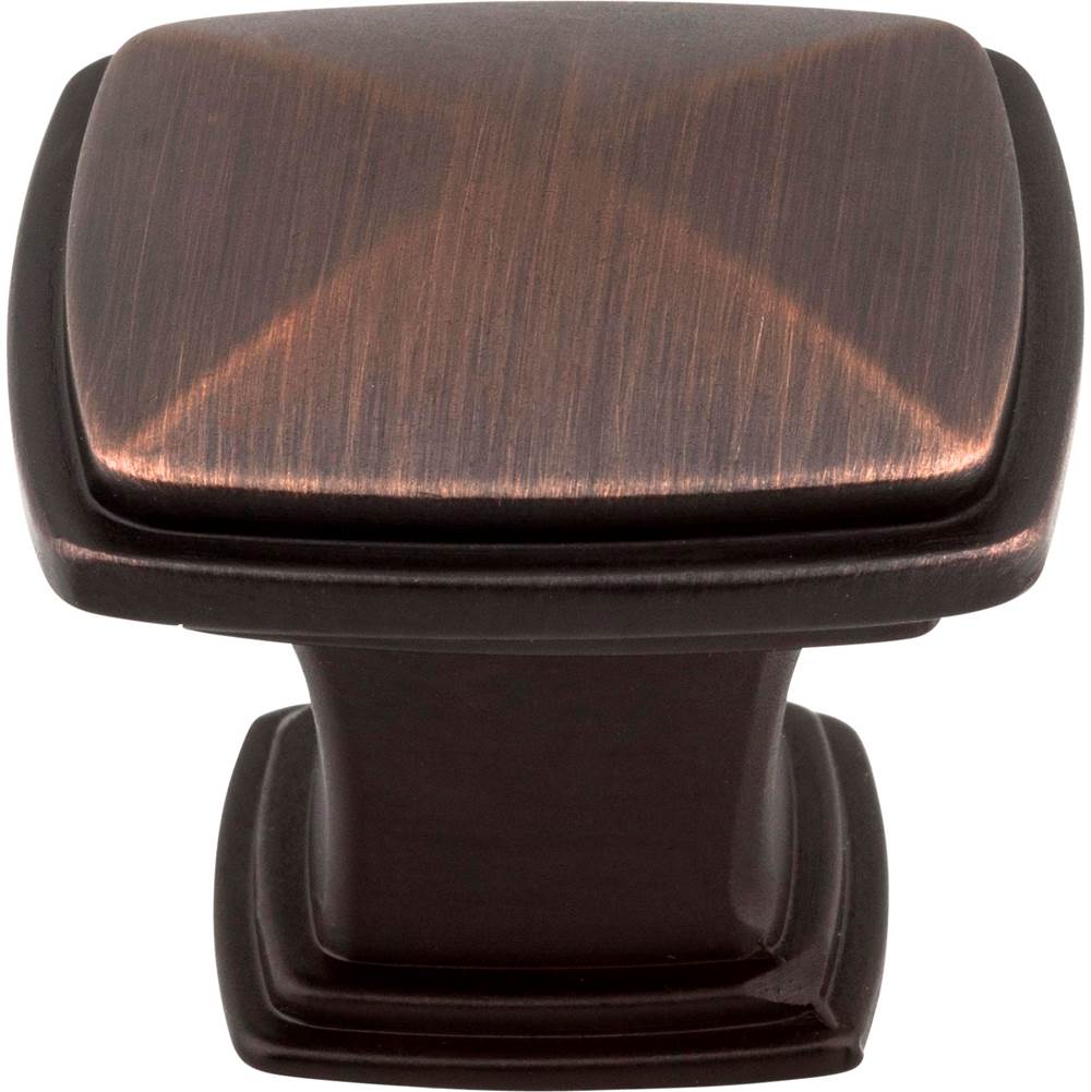 1-3/16'' Overall Length Brushed Oil Rubbed Bronze Square Milan 1 Cabinet Knob