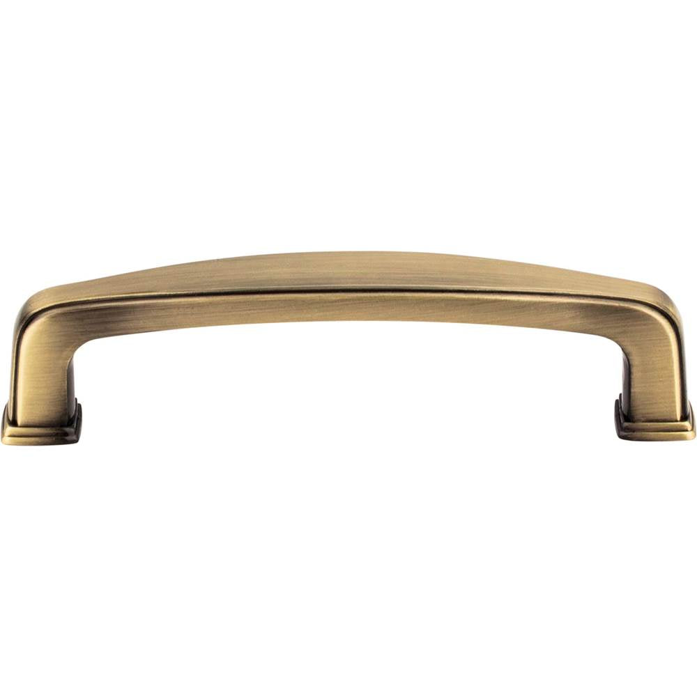 96 mm Center-to-Center Brushed Antique Brass Square Milan 1 Cabinet Pull