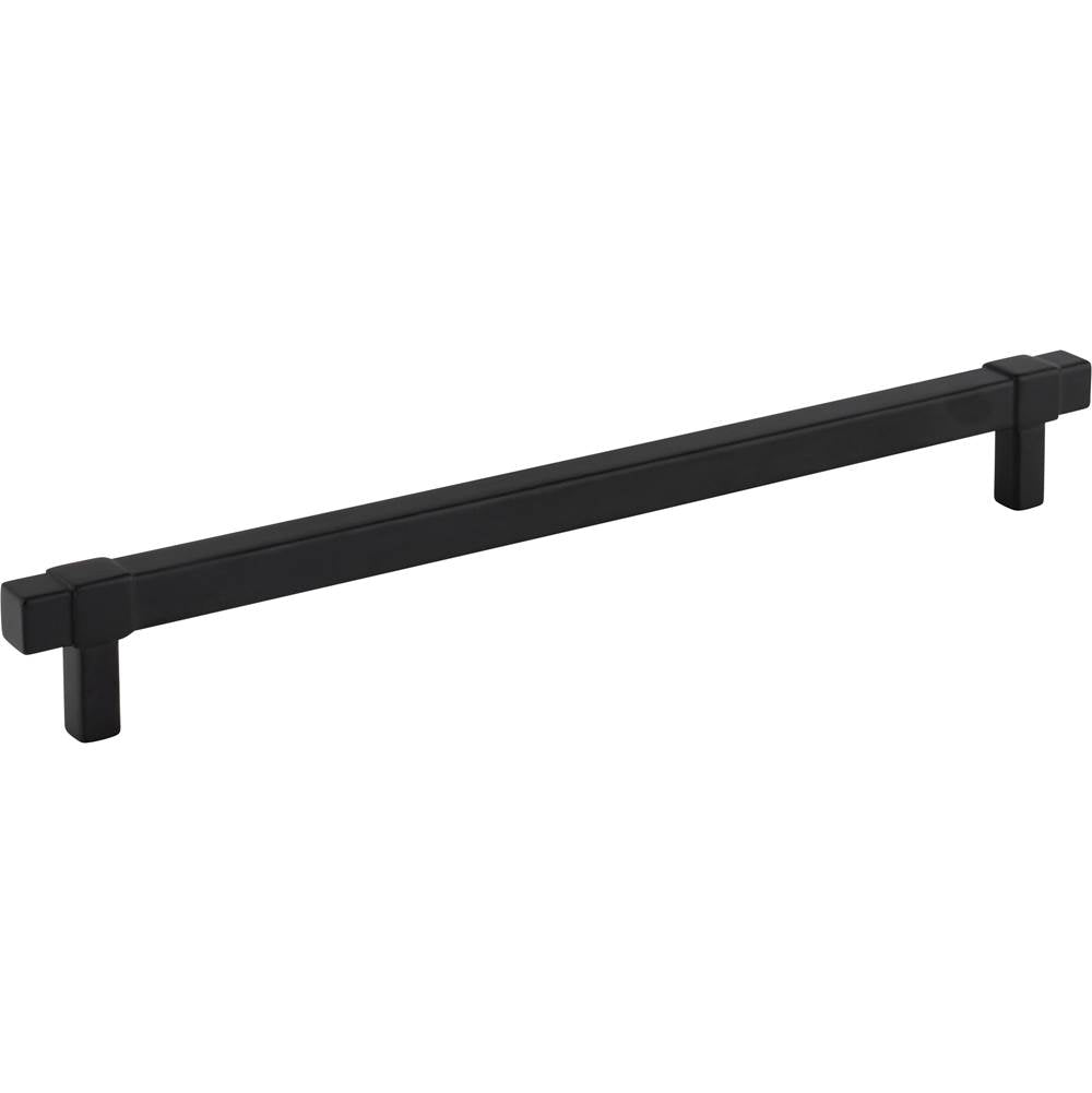 Jeffrey Alexander - 224 mm Center-to-Center Matte Black Square Zane Cabinet Pull - Matte Black