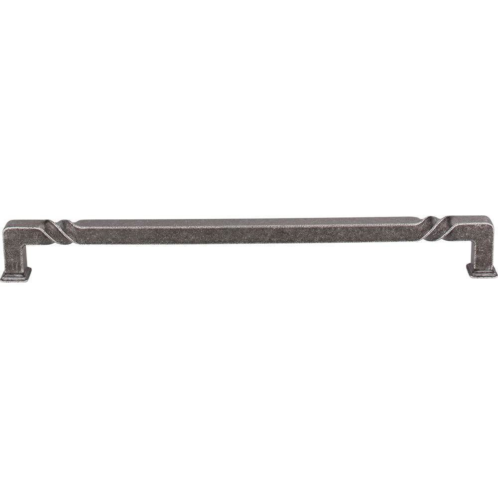 12'' Center-to-Center Distressed Antique Silver Rustic Twist Tahoe Appliance Handle