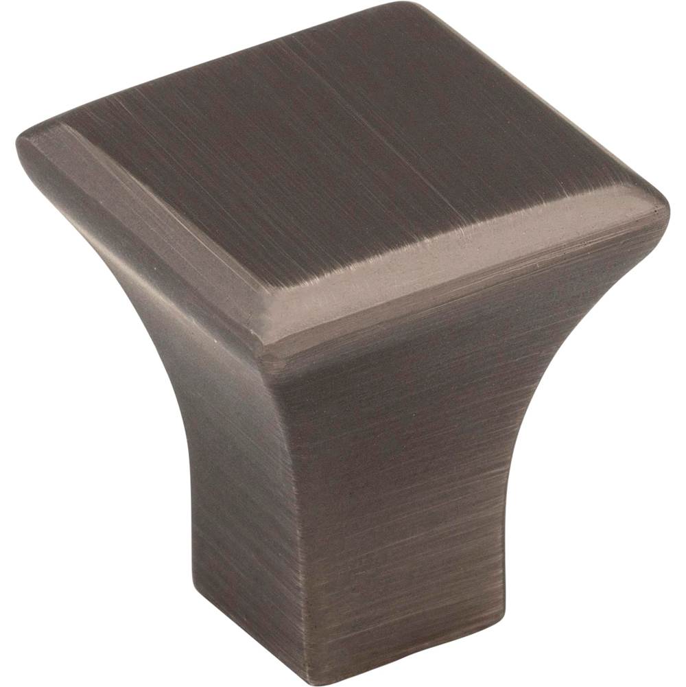 Jeffrey Alexander - 7/8'' Overall Length Brushed Pewter Square Marlo Cabinet Knob - Brushed Pewter