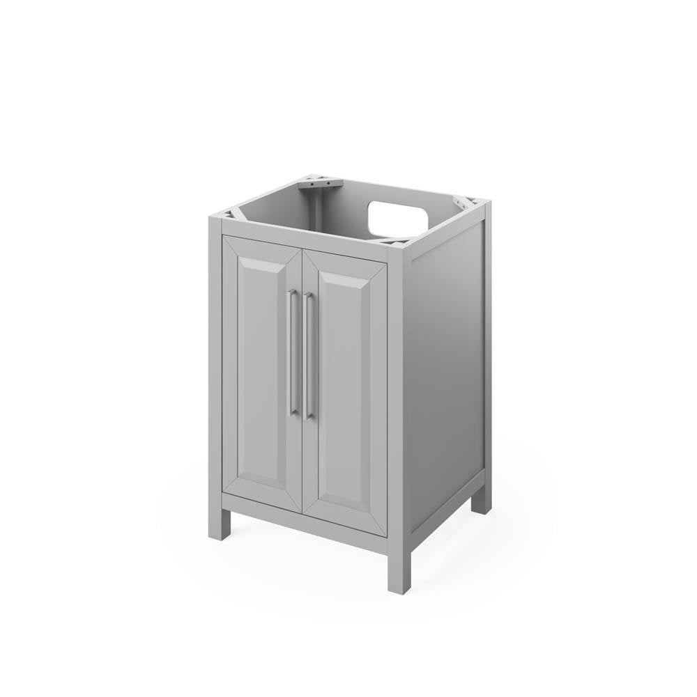 24'' Black Cade Vanity, White Carrara Marble Vanity Top, undermount rectangle bowl