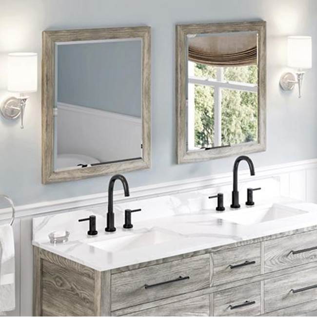 Jeffrey Alexander - 22'' W x 1'' D x 28'' H Weathered Grey Cade mirror - Weathered Grey