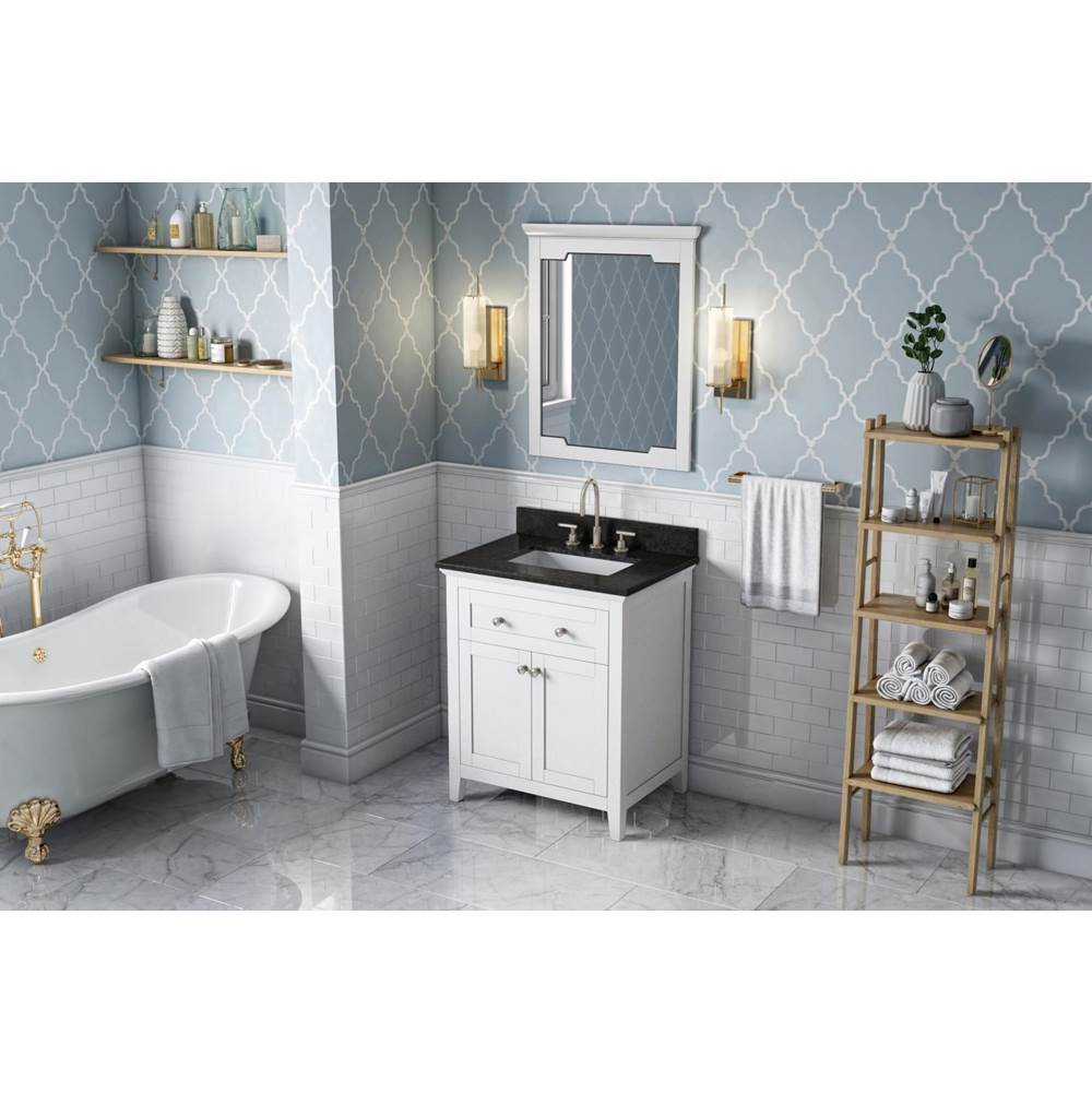 30'' Hale Blue Chatham Vanity, Black Granite Vanity Top, undermount rectangle bowl