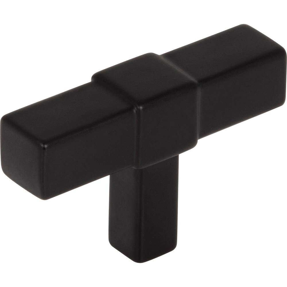 Jeffrey Alexander - 2'' Matte Black Zane Cabinet ''T'' Knob - Matte Black