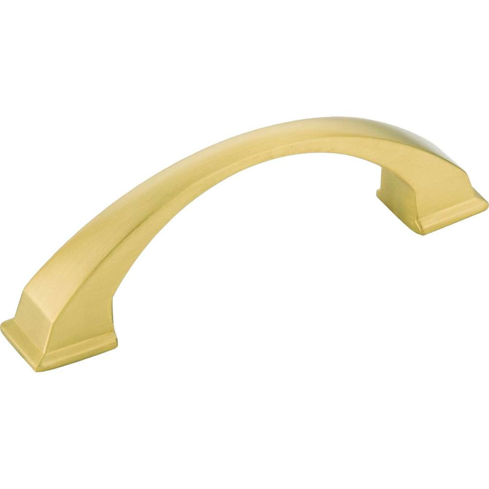 Jeffrey Alexander - 96 mm Center-to-Center Brushed Gold Arched Roman Cabinet Pull - Brushed Gold