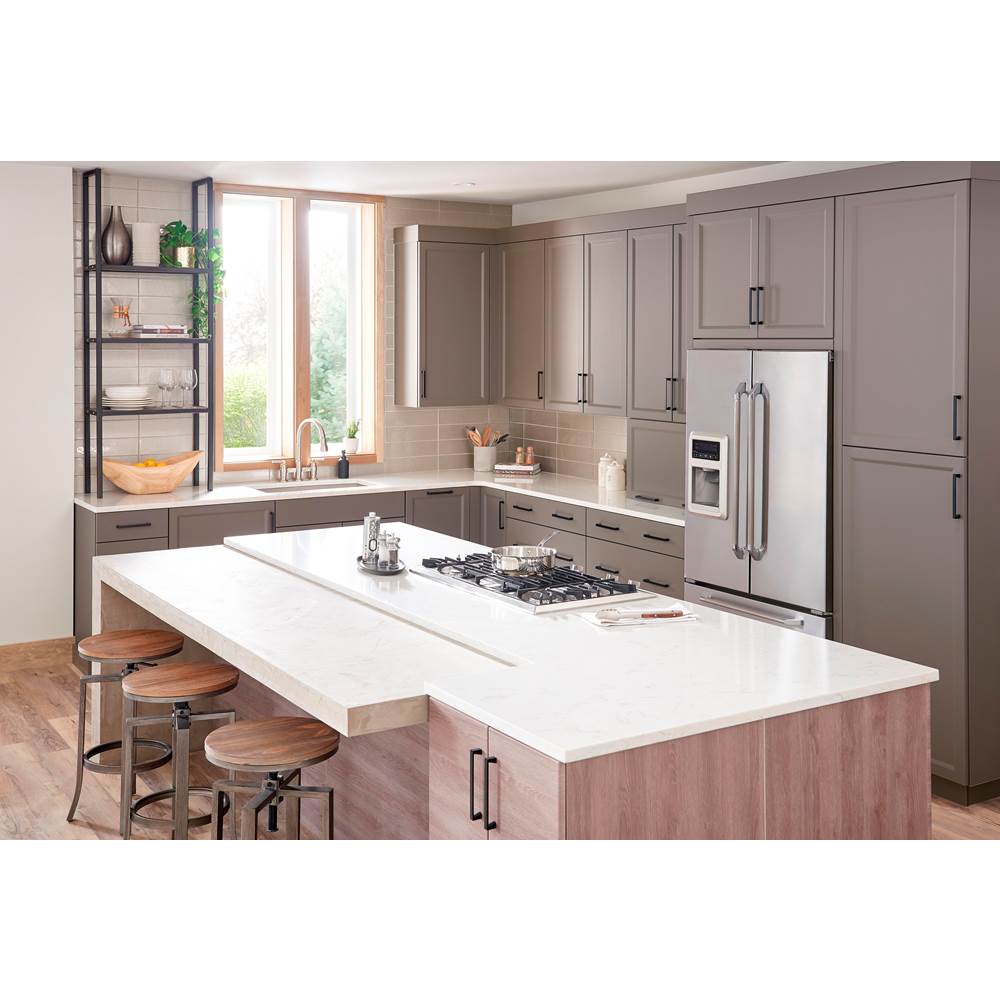 96 mm Center-to-Center Brushed Pewter Square Boswell Cabinet Pull