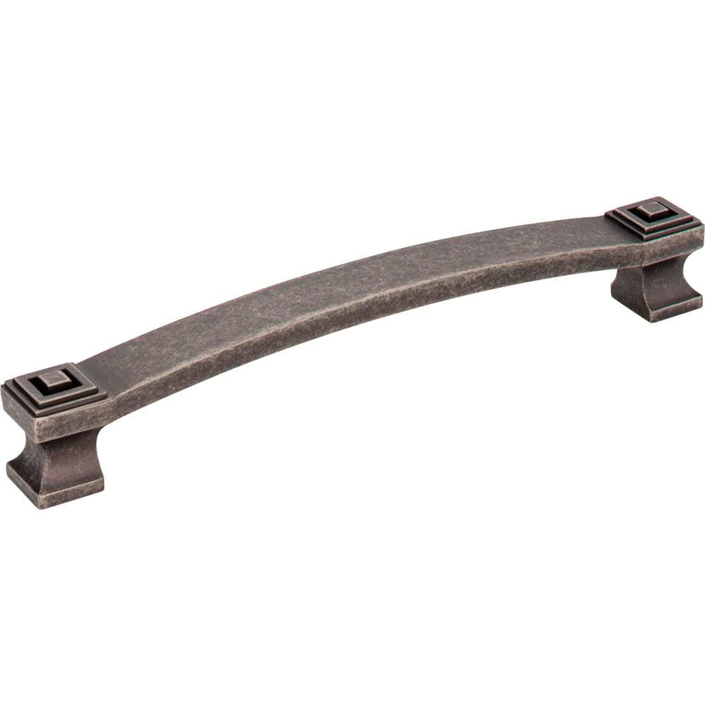 Jeffrey Alexander - 160 mm Center-to-Center Distressed Pewter Square Delmar Cabinet Pull - Distressed Pewter