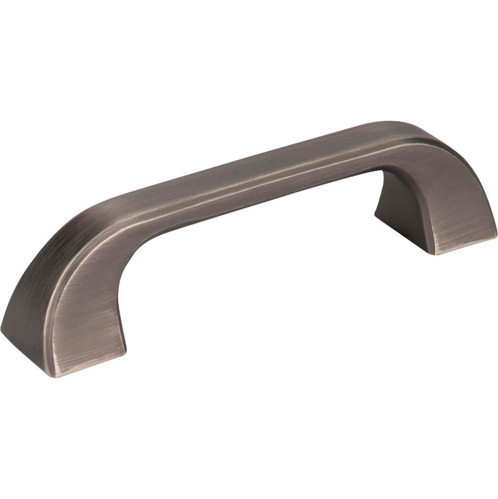 Jeffrey Alexander - 96 mm Center-to-Center Brushed Pewter Square Marlo Cabinet Pull - Brushed Pewter