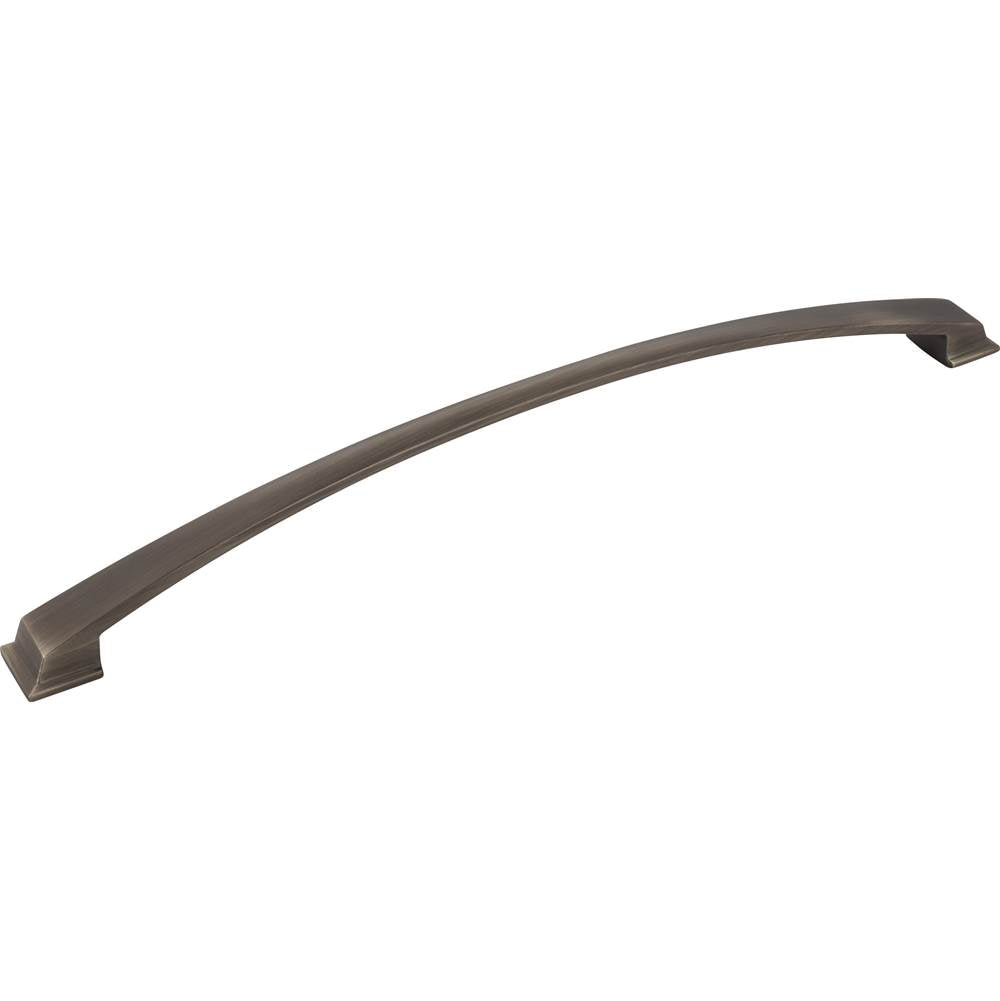 Jeffrey Alexander - 305 mm Center-to-Center Brushed Pewter Arched Roman Cabinet Pull - Brushed Pewter