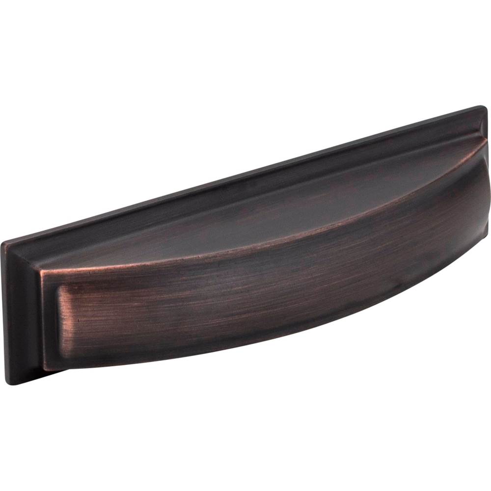 Jeffrey Alexander - 96 mm Center-to-Center Brushed Oil Rubbed Bronze Square Annadale Cabinet Cup Pull - Brushed Oil Rubbed Bronze