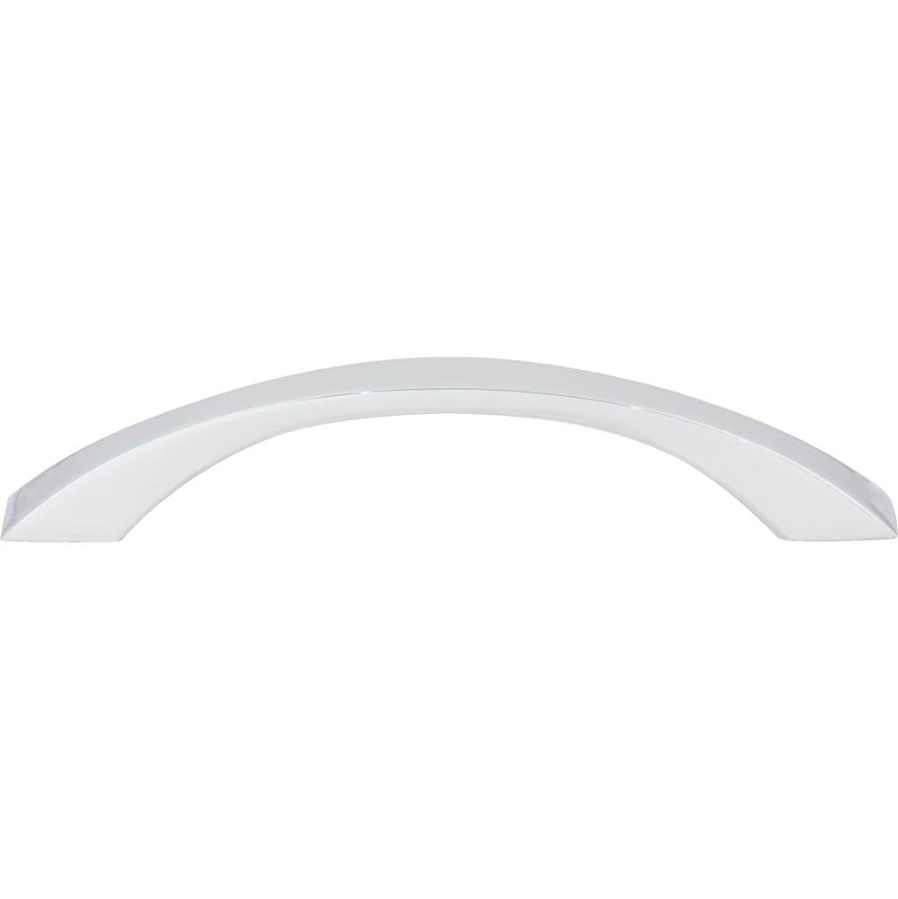 128 mm Center-to-Center Polished Chrome Flared Philip Cabinet Pull