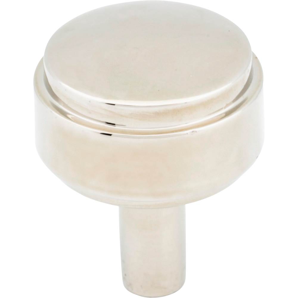 Jeffrey Alexander - 1-1/8'' Diameter Polished Nickel Hayworth Cabinet Knob - Polished Nickel