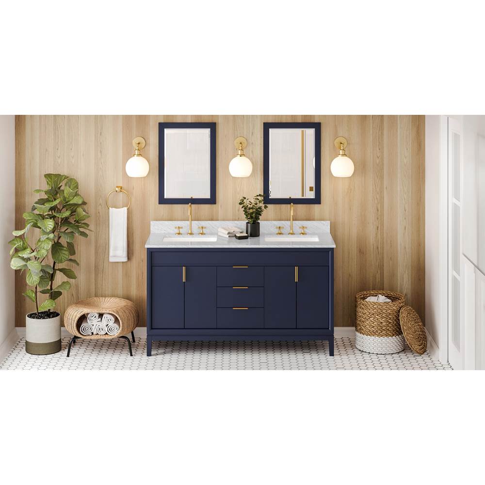 Jeffrey Alexander - 60'' Hale Blue Theodora Vanity, double bowl - Hale Blue