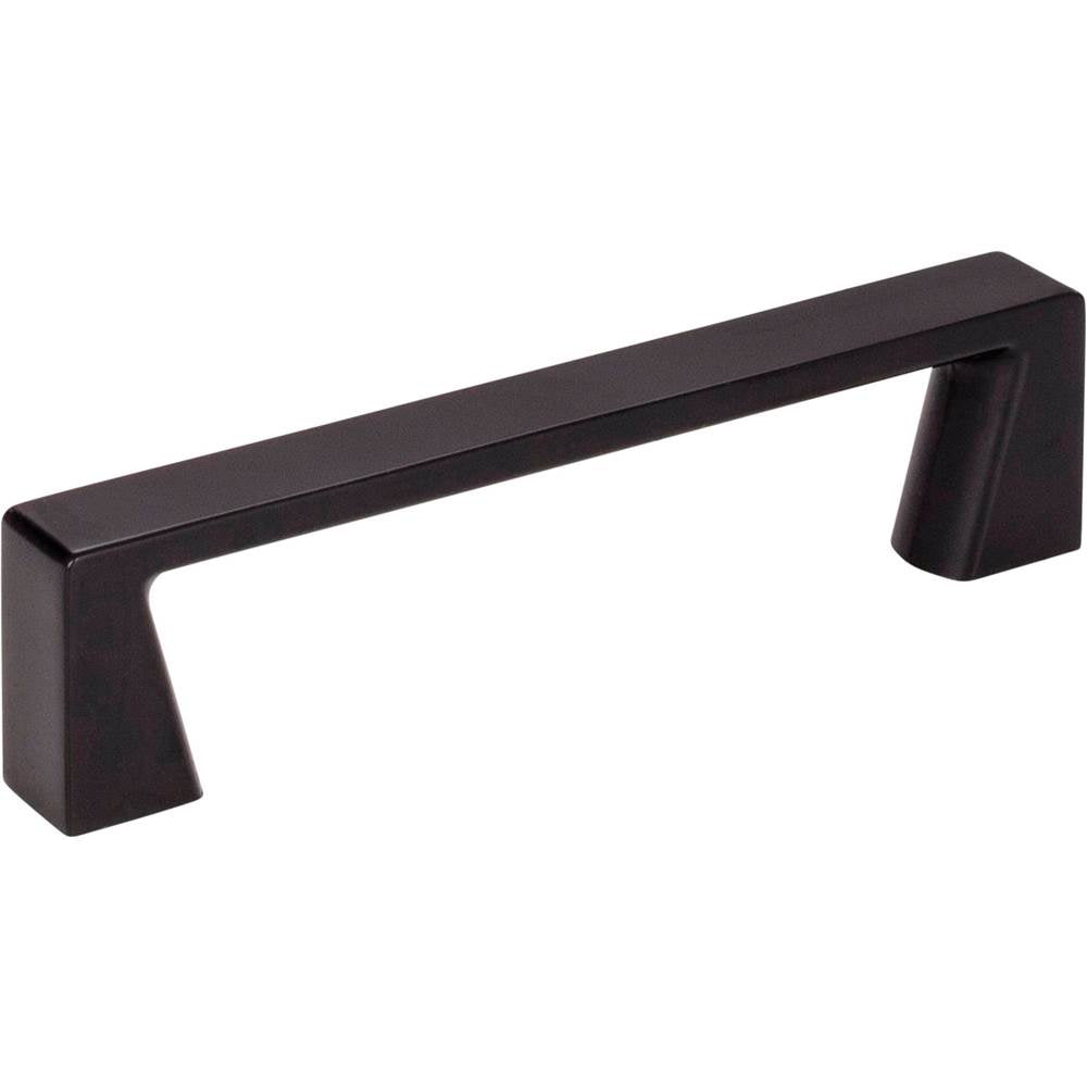 Jeffrey Alexander - 96 mm Center-to-Center Matte Black Square Boswell Cabinet Pull - Matte Black