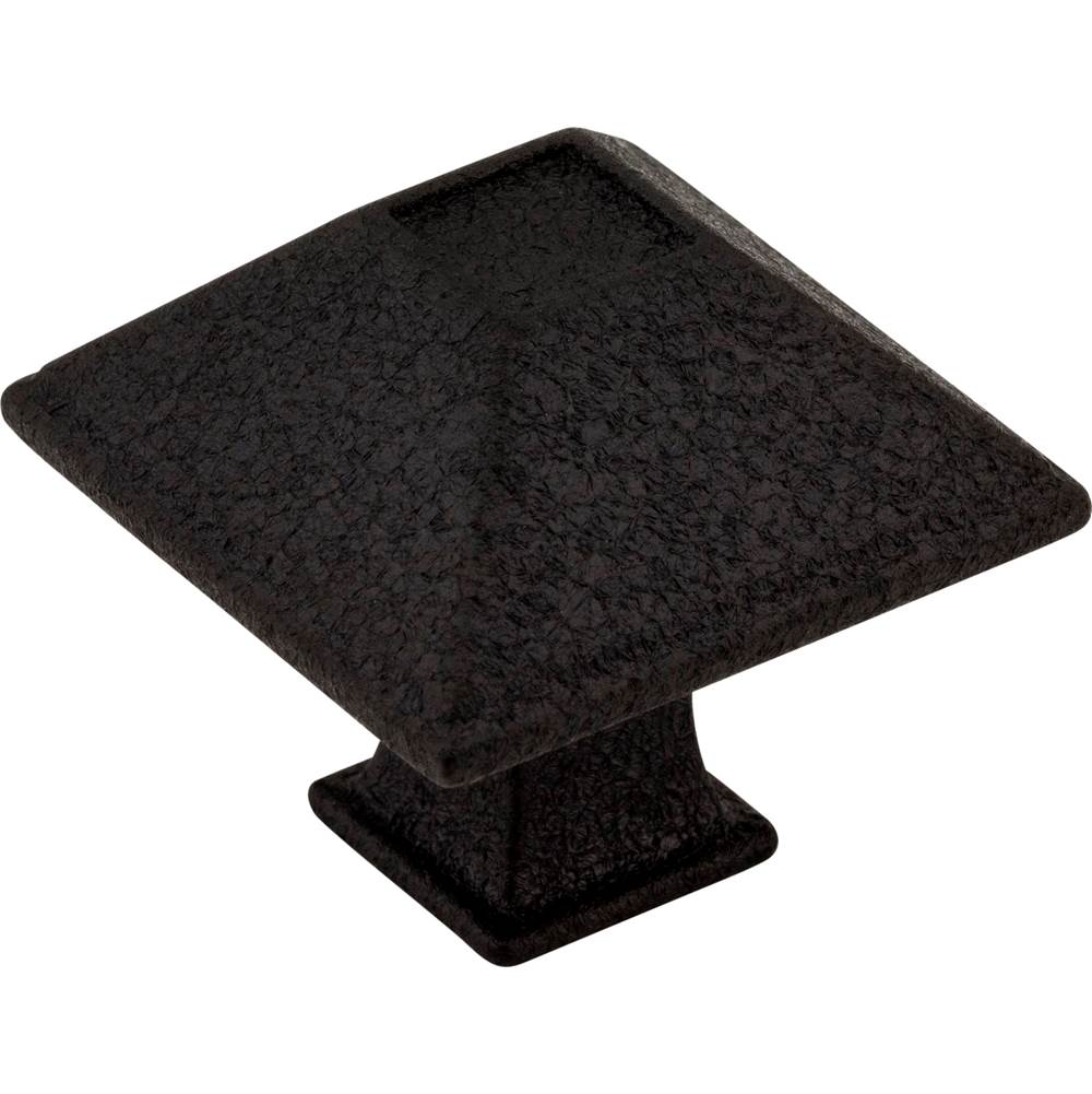 Jeffrey Alexander - 1-1/4'' Overall Length Matte Black Square Tahoe Cabinet Knob - Black
