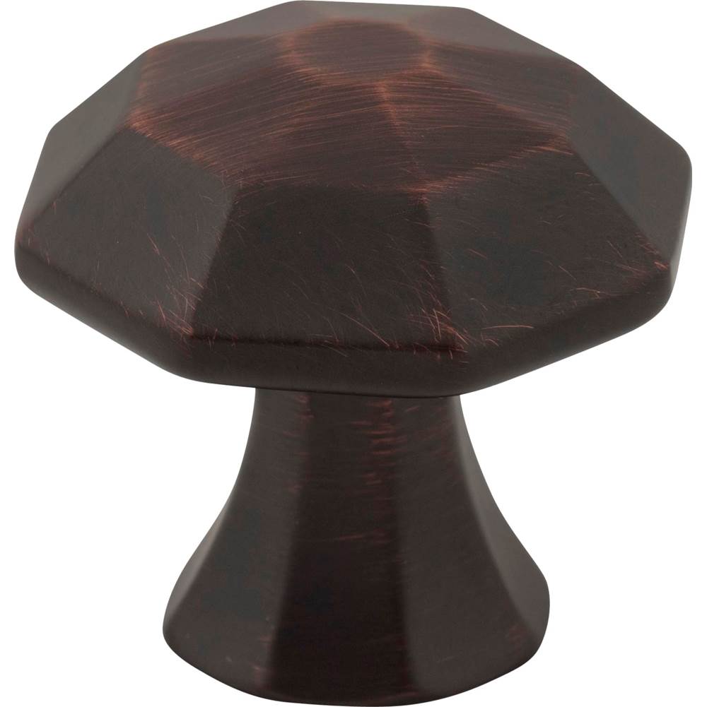 Jeffrey Alexander - 1-1/4'' Overall Length Brushed Oil Rubbed Bronze Octagonal Wheeler Cabinet Knob - Brushed Oil Rubbed Bronze