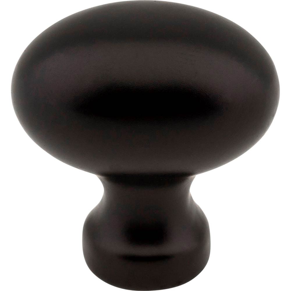 1-3/16'' Overall Length Matte Black Football Bordeaux Cabinet Knob