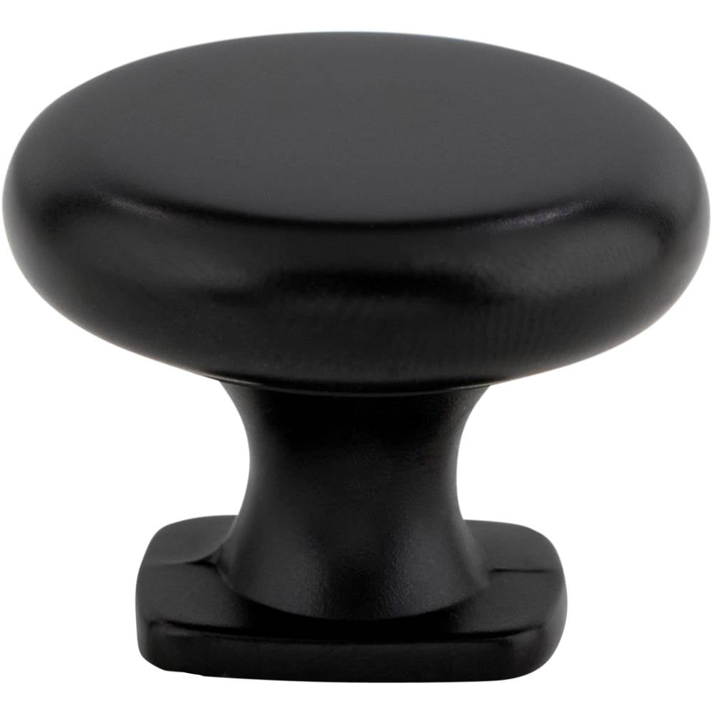 Jeffrey Alexander - 1-3/8'' Diameter Matte Black Belcastel 1 Cabinet Knob - Matte Black