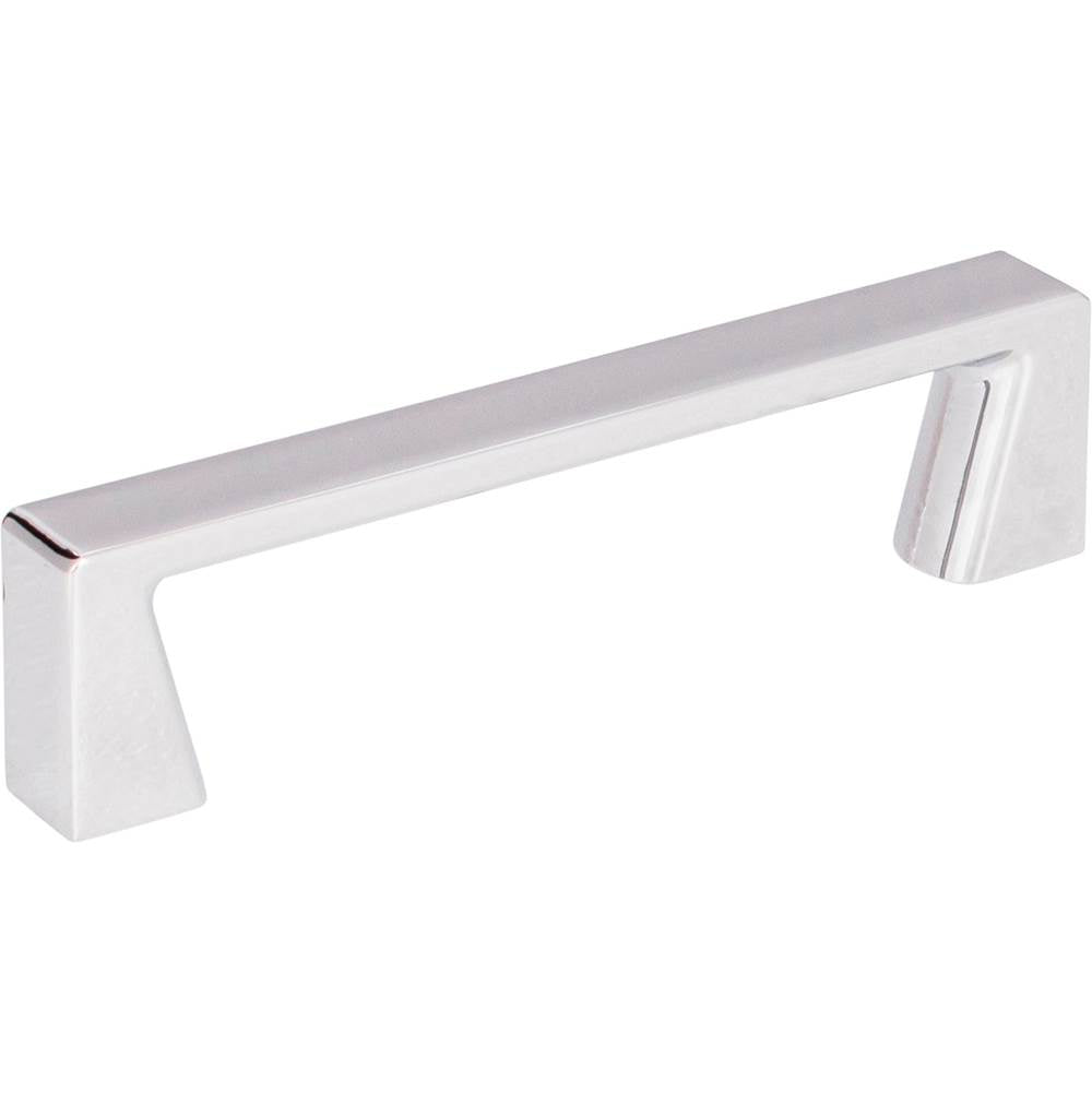 Jeffrey Alexander - 96 mm Center-to-Center Polished Chrome Square Boswell Cabinet Pull - Polished Chrome