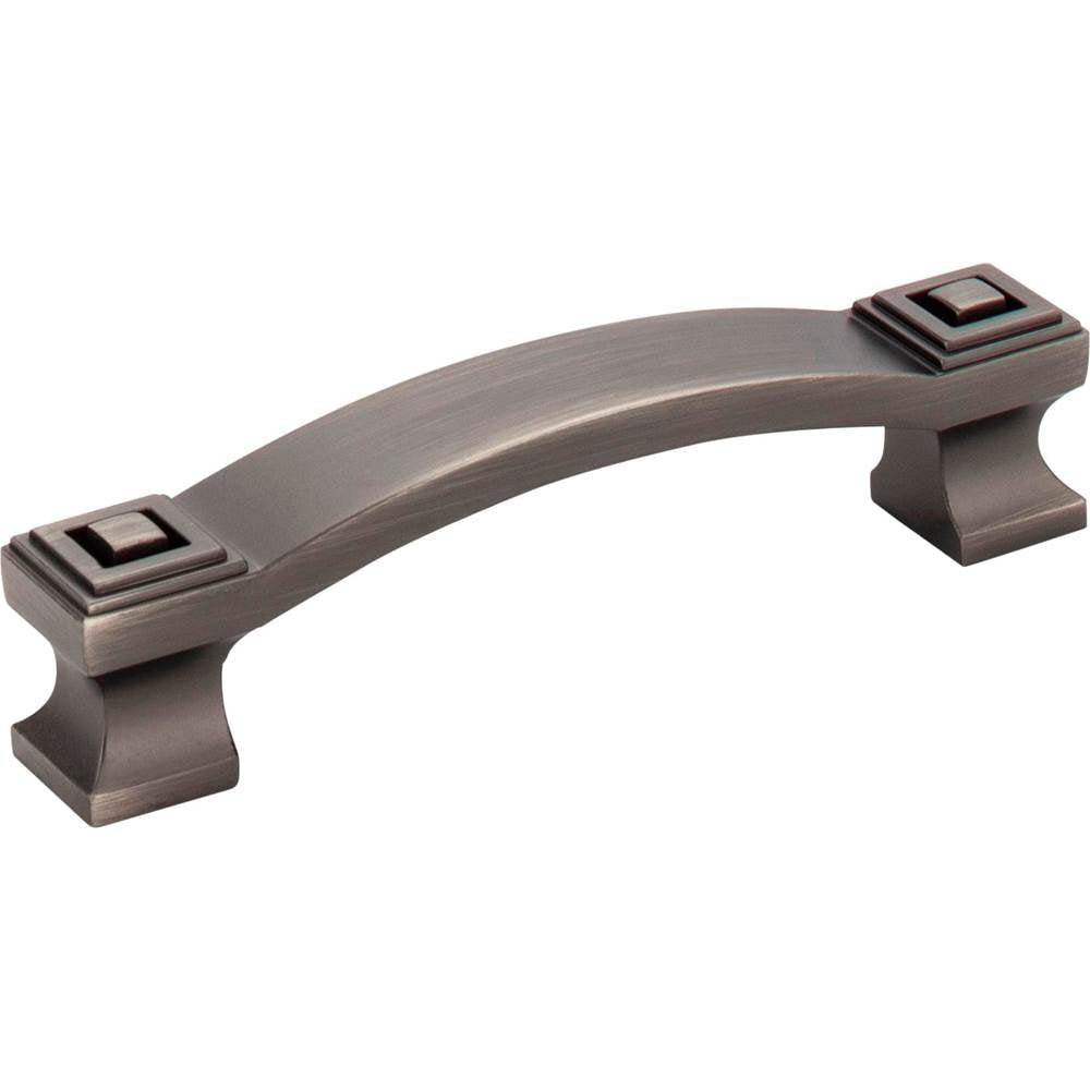 Jeffrey Alexander - 96 mm Center-to-Center Brushed Pewter Square Delmar Cabinet Pull - Brushed Pewter