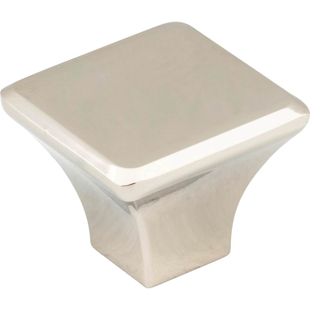 Jeffrey Alexander - 1-1/4'' Overall Length Polished Nickel Square Marlo Cabinet Knob - Polished Nickel