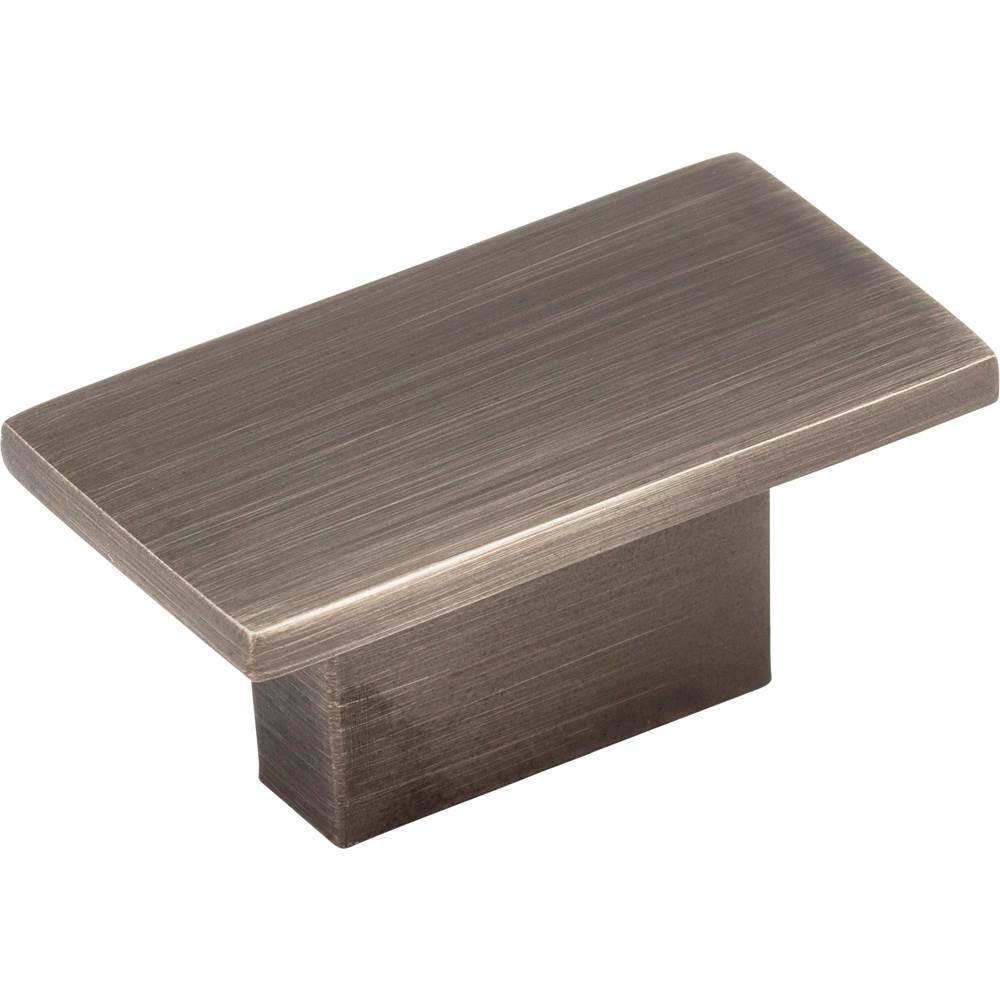 Jeffrey Alexander - 1-9/16'' Overall Length Brushed Pewter Rectangle Mirada Cabinet Knob - Brushed Pewter