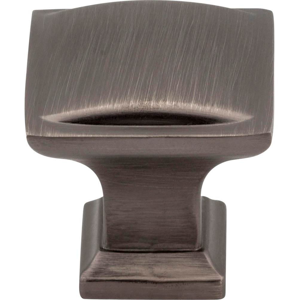 1-1/4'' Overall Length Brushed Pewter Square Annadale Cabinet Knob