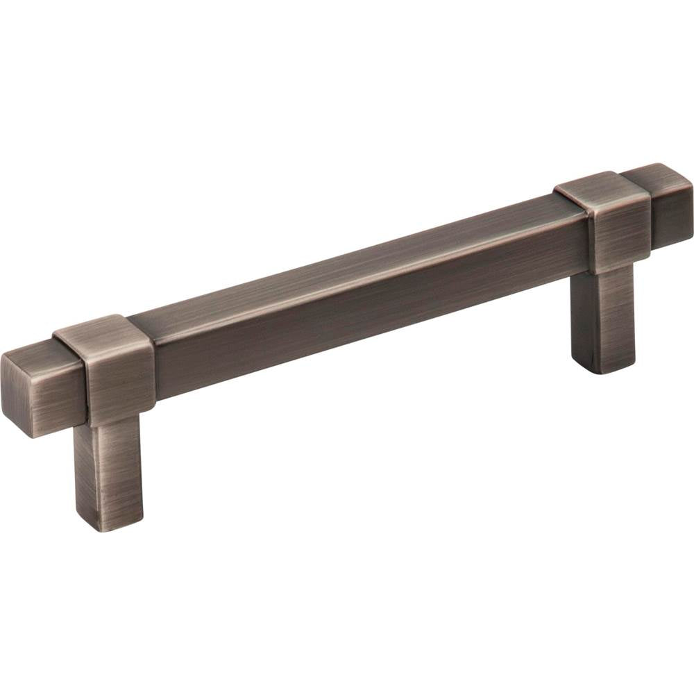 Jeffrey Alexander - 96 mm Center-to-Center Brushed Pewter Square Zane Cabinet Pull - Brushed Pewter