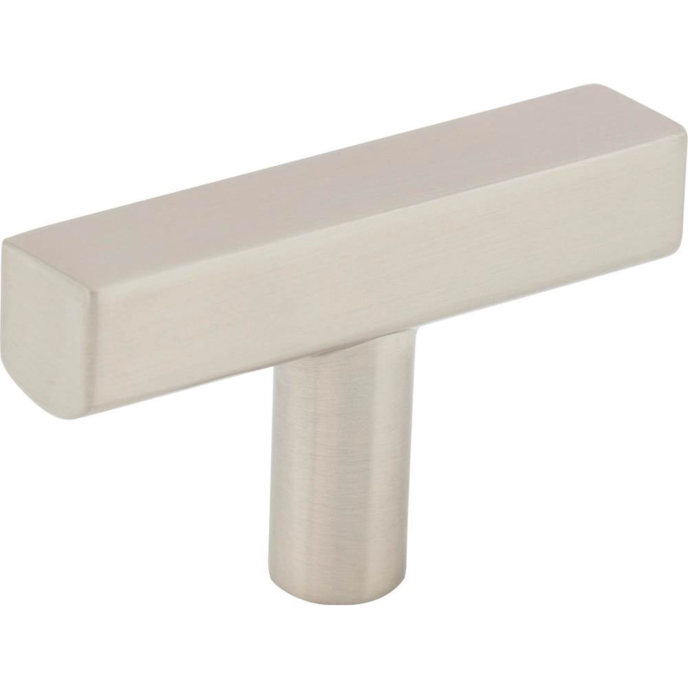 Jeffrey Alexander - 2'' Satin Nickel Dominique Cabinet ''T'' Knob - Satin Nickel