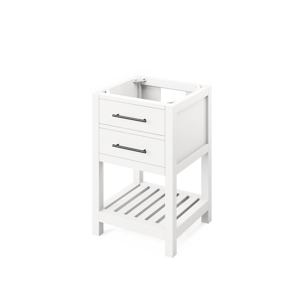 24'' Grey Wavecrest Vanity, White Carrara Marble Vanity Top, undermount rectangle bowl